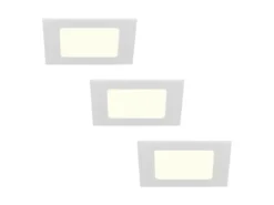 LED Einbaustrahler 230V 3er Set, 3 Lichtfarben inklusive Tageslichtweiß B 12cm