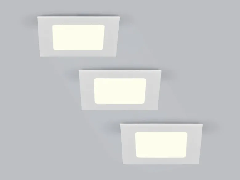 LED Einbaustrahler 230V 3er Set, 3 Lichtfarben inklusive Tageslichtweiß B 12cm