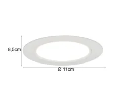 LED Einbaustrahler VIRUNGA 230V dimmbar, 3 Lichtfarben für Badezimmer, Ø 11cm