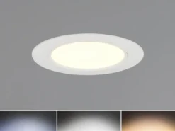 LED Einbaustrahler VIRUNGA 230V dimmbar, 3 Lichtfarben für Badezimmer, Ø 11cm