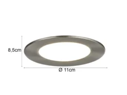 LED Einbaustrahler VIRUNGA 230V dimmbar, 3 Lichtfarben für Badezimmer, Ø 11cm