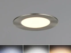 LED Einbaustrahler VIRUNGA 230V dimmbar, 3 Lichtfarben für Badezimmer, Ø 11cm