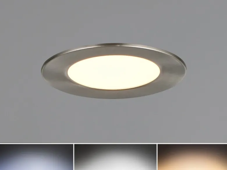 LED Einbaustrahler VIRUNGA 230V dimmbar, 3 Lichtfarben für Badezimmer, Ø 11cm