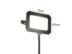 LED Flutlichtstrahler FUNCHAL 20W Aluminium Schwarz, IP65, Breite 12cm