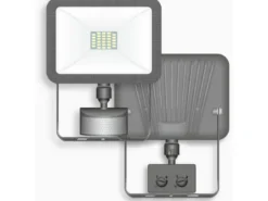 LED Flutlichtstrahler mit Bewegungsmelder Schwarz, 10 Watt, IP54