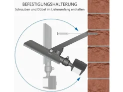 LED Flutlichtstrahler mit Bewegungsmelder Schwarz, 10 Watt, IP54