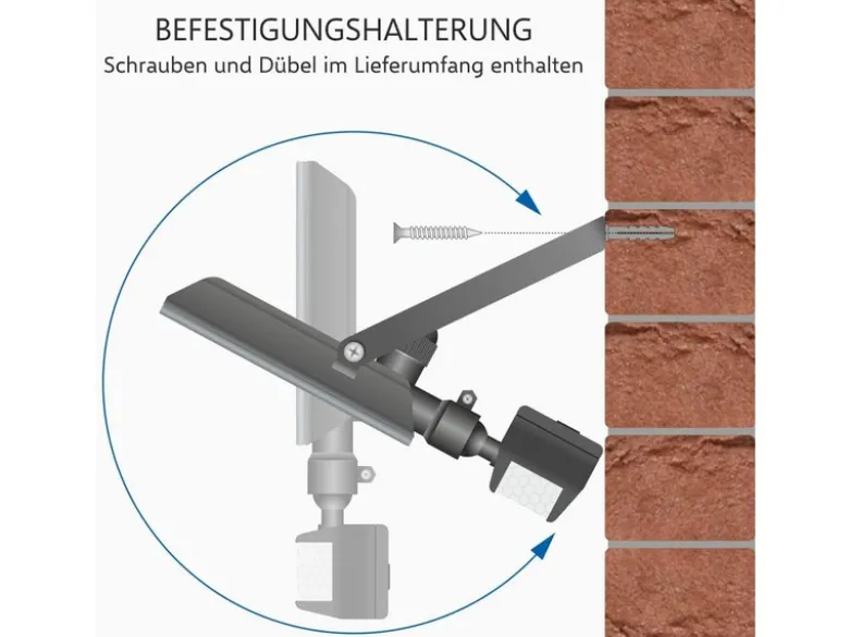 LED Flutlichtstrahler mit Bewegungsmelder Schwarz, 10 Watt, IP54
