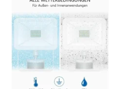 LED Flutlichtstrahler mit Bewegungsmelder Weiß, 20 Watt, IP54