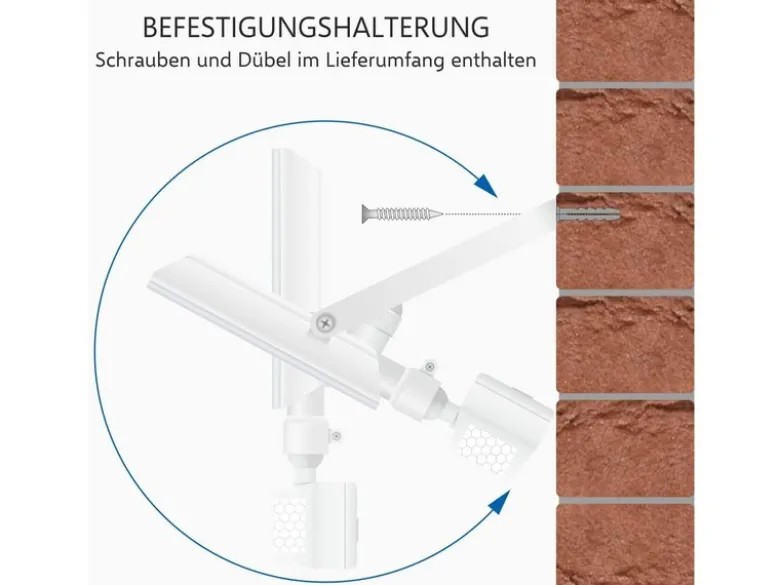 LED Flutlichtstrahler mit Bewegungsmelder Weiß, 20 Watt, IP54