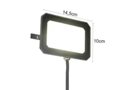 LED Flutlichtstrahler 30W, Aluminium Schwarz, IP65, mit Anschlussbox