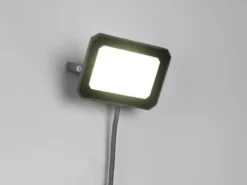 LED Flutlichtstrahler 30W, Aluminium Schwarz, IP65, mit Anschlussbox