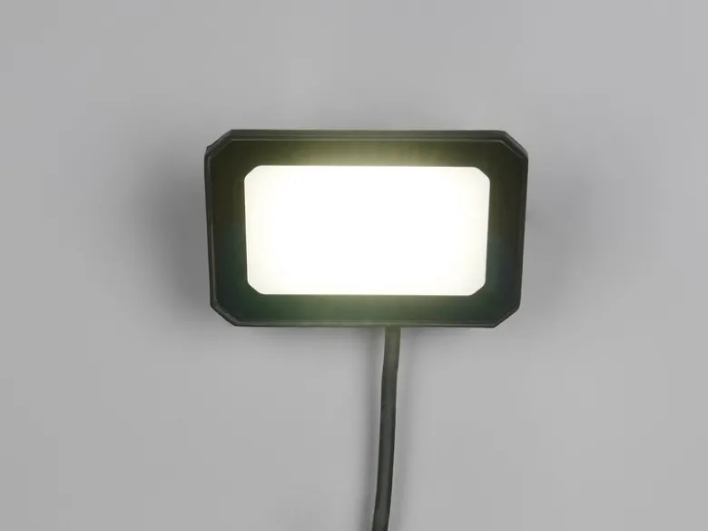 LED Flutlichtstrahler 30W, Aluminium Schwarz, IP65, mit Anschlussbox