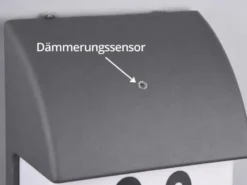 LED Hausnummernleuchte Anthrazit mit Dämmerungssensor, Höhe 27cm