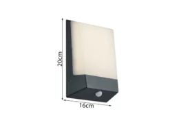 LED Hausnummernleuchte KASAI Anthrazit mit Dämmerungssensor, Höhe 21cm