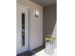 LED Hausnummernleuchte KASAI Anthrazit mit Dämmerungssensor, Höhe 21cm