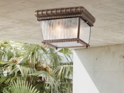 LED Historische Außen Deckenleuchte Bronze, Ø23,5cm