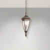 LED Historische Außen Hängeleuchte, Bronze Ø18cm