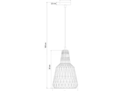 LED Hängelampe einflammig, Kristallglas Amber facettiert, Ø 23cm