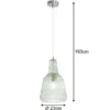 LED Hängelampe einflammig, Kristallglas Grün facettiert, Ø 23cm