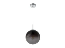 LED Hängelampe mit Glaskugel Design aus Rauchglas, Ø 20cm
