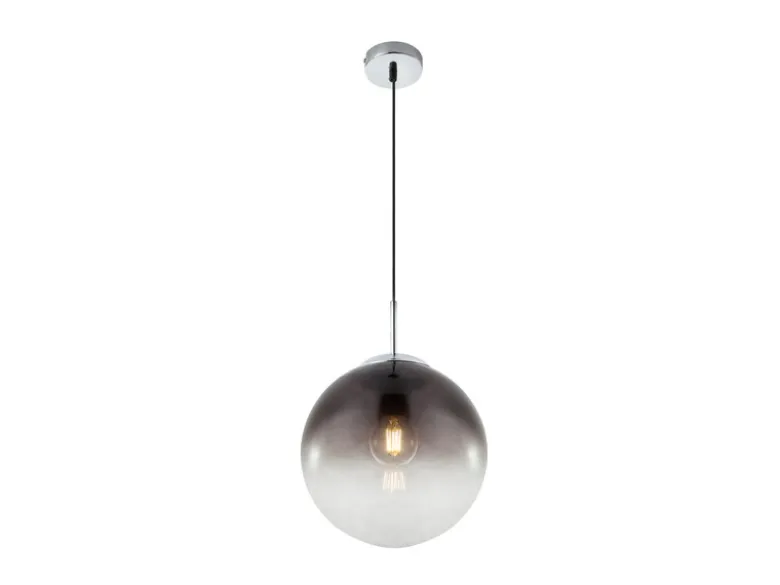 LED Hängelampe mit Glaskugel Design aus Rauchglas, Ø 30cm