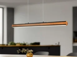 LED Holzbalken Pendelleuchte DEACON dimmbar, Breite 110cm