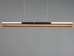 LED Holzbalken Pendelleuchte DEACON dimmbar, Breite 110cm