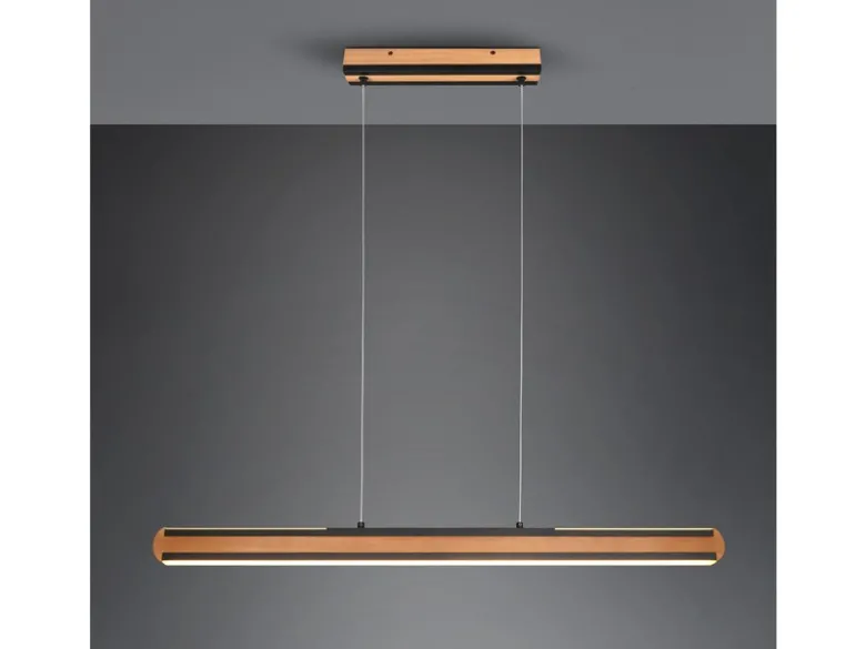 LED Holzbalken Pendelleuchte DEACON dimmbar, Breite 110cm