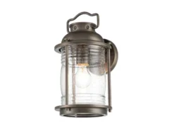 LED Industrial Wandlaterne für Innen & Außen, Bronze Höhe 35cm