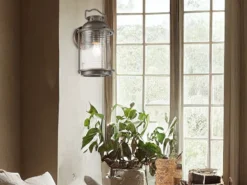 LED Industrial Wandlaterne für Innen & Außen, Bronze Höhe 35cm
