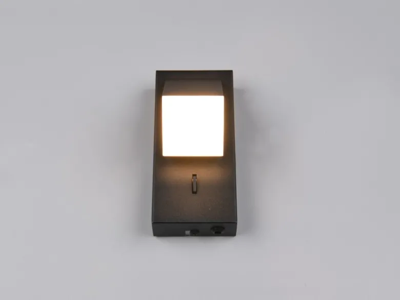 LED Innen Wandleuchte RAGLAN schwenkbar mit Schalter Schwarz, Höhe 15cm