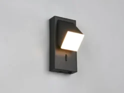 LED Innen Wandleuchte RAGLAN schwenkbar mit Schalter Schwarz, Höhe 15cm