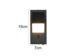 LED Innen Wandleuchte RAGLAN schwenkbar mit Schalter Schwarz, Höhe 15cm
