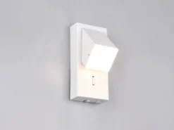 LED Innen Wandleuchte RAGLAN schwenkbar mit Schalter Weiß, Höhe 15cm