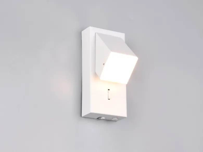 LED Innen Wandleuchte RAGLAN schwenkbar mit Schalter Weiß, Höhe 15cm