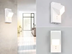 LED Innen Wandleuchte RAGLAN schwenkbar mit Schalter Weiß, Höhe 15cm