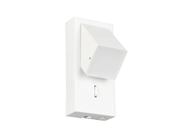 LED Innen Wandleuchte RAGLAN schwenkbar mit Schalter Weiß, Höhe 15cm