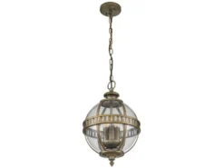 LED Jugendstil Pendelleuchte für Innen & Außen, Bronze Ø30,5cm
