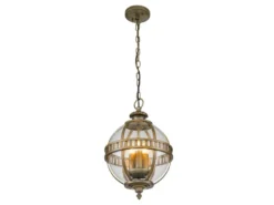 LED Jugendstil Pendelleuchte für Innen & Außen, Bronze Ø30,5cm