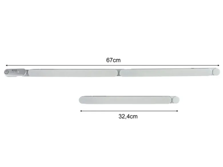LED Küchen Unterbauleuchten SET flach für Eckmontage, Gesamtlänge 90cm