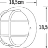 LED Kellerleuchte für Wand-& Deckenmontage Ø18,5cm, Weiß