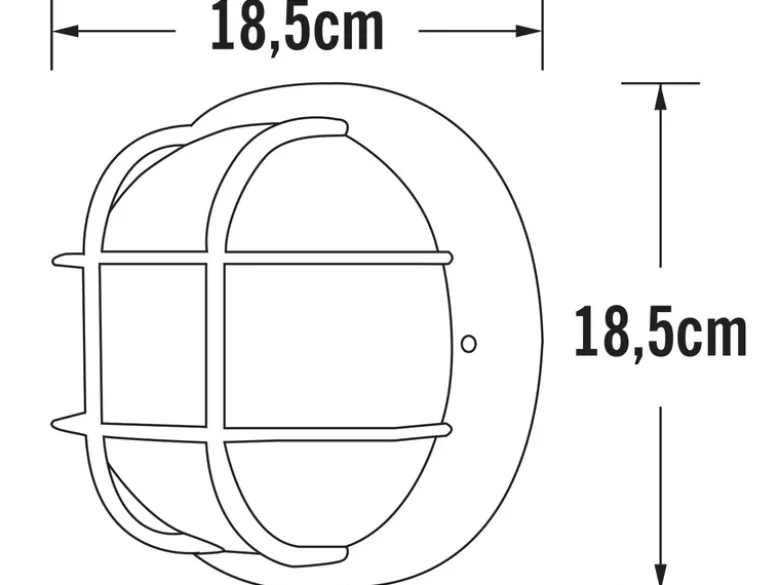LED Kellerleuchte für Wand-& Deckenmontage Ø18,5cm, Weiß