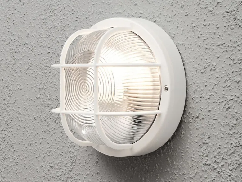 LED Kellerleuchte für Wand-& Deckenmontage Ø18,5cm, Weiß