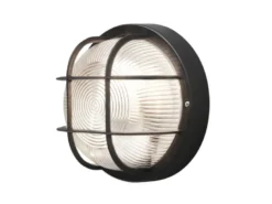 LED Kellerleuchte für Wand-& Deckenmontage Ø18,5cm, Schwarz