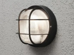 LED Kellerleuchte für Wand-& Deckenmontage Ø18,5cm, Schwarz