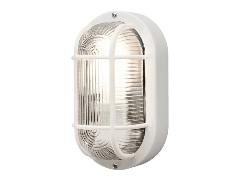 LED Kellerleuchte für Wand-& Deckenmontage Weiß, Höhe 20cm