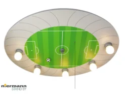 LED Kinder Deckenleuchte Fußball-Stadion mit Zugschalter für LED-Schlummerlicht