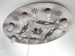 LED Kinder Deckenleuchte im Gothic Style mit Zugschalter für LED-Schlummerlicht