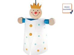 LED Kinderzimmerlampe, Pendelleuchte Kunststoff/Holz, Design LAMPENPRINZ