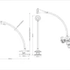 LED Klemmleuchten 2er SET 1 flammig Schwanenhalslampe in Silber/Schwarz